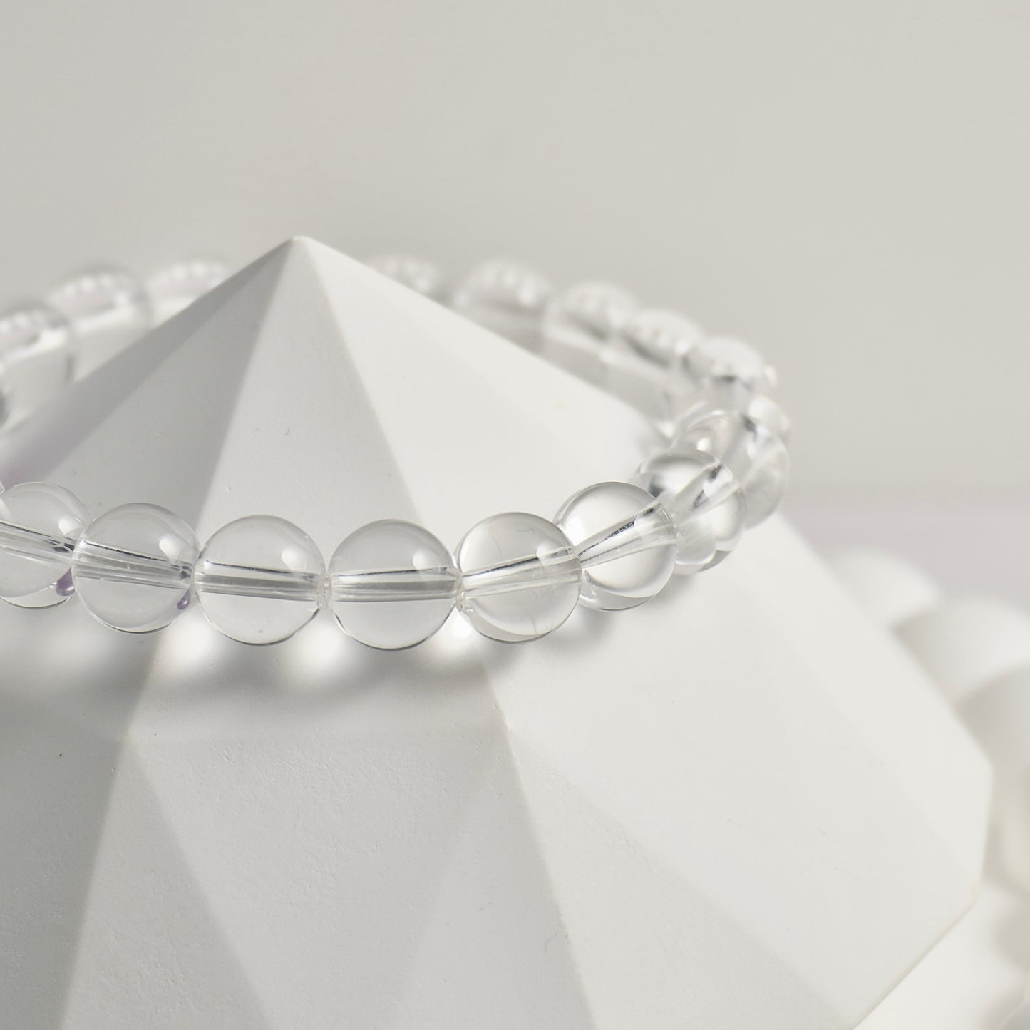 Clear Quartz & Rose Quartz Crystal Bracelet