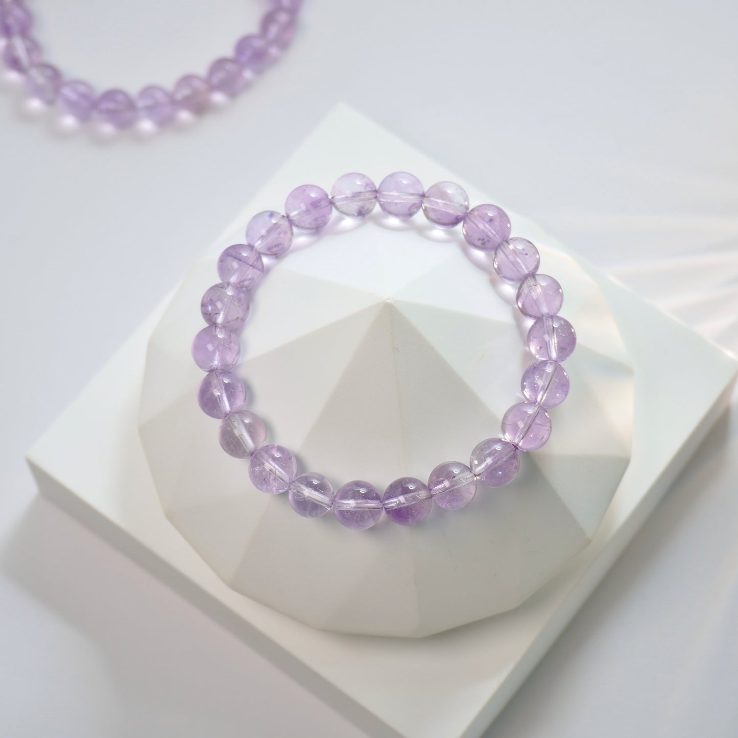 Mental Clarity, Stress Relief, Good Luck & Peace | Premium Grade Lavender Amethyst Bracelet 薰衣草紫晶手链