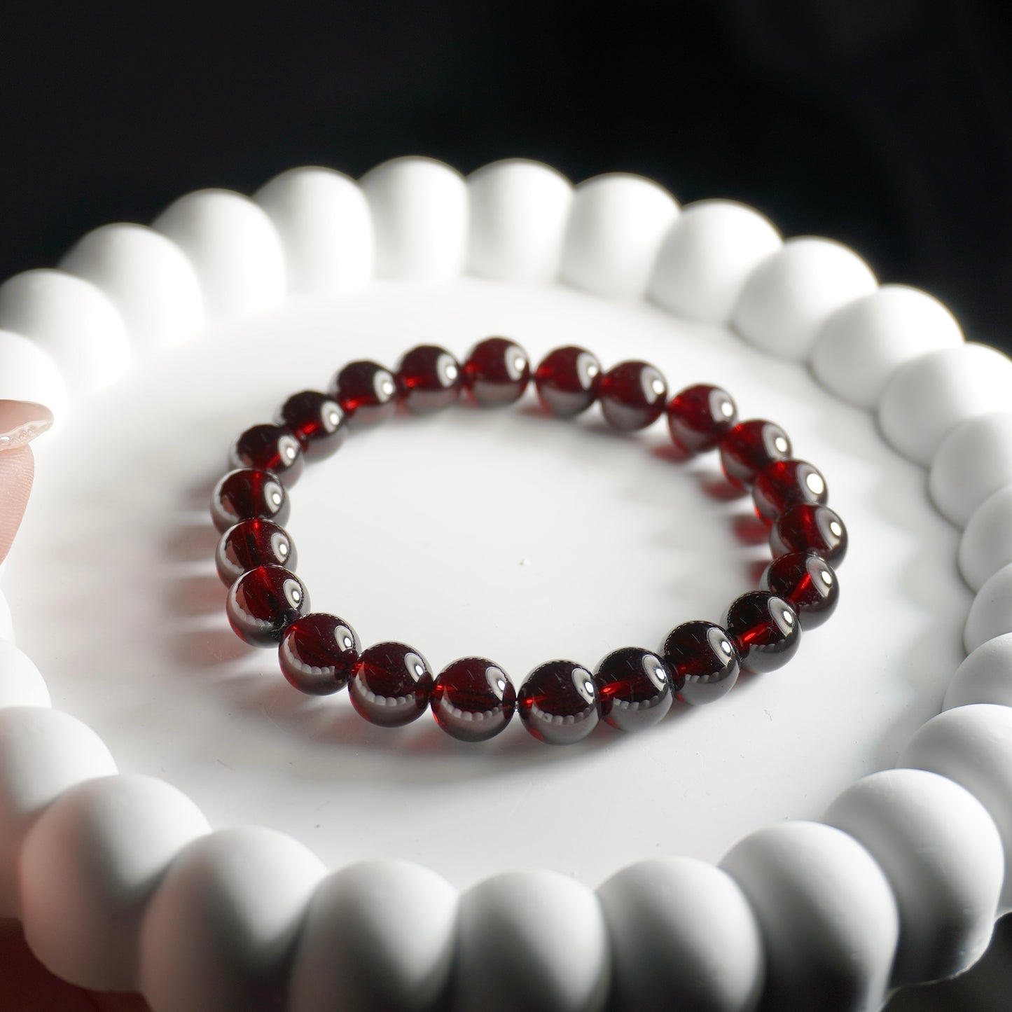 [ Actual item ] High Quality Dark Red Wine Garnet Bracelet