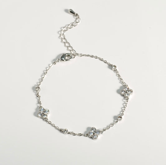 Stainless Steel Four Leaf Clover Bracelet