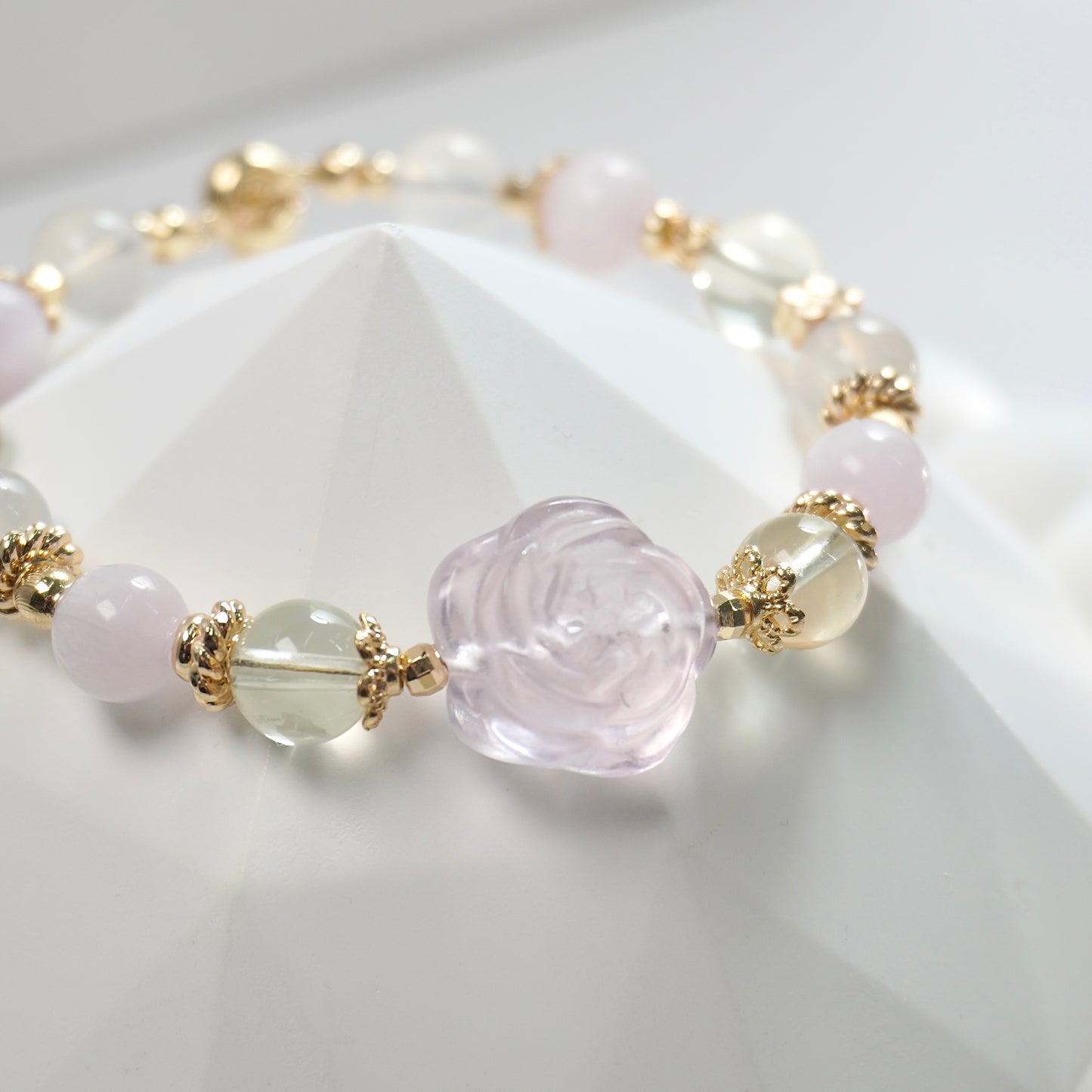 Positivity, Love & Personal Growth | Rose Quartz, Lemon Citrine Quartz, Kunzite & Lavender Moon Quartz