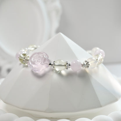 Positivity, Love & Personal Growth | Rose Quartz, Lemon Citrine Quartz, Kunzite & Lavender Moon Quartz