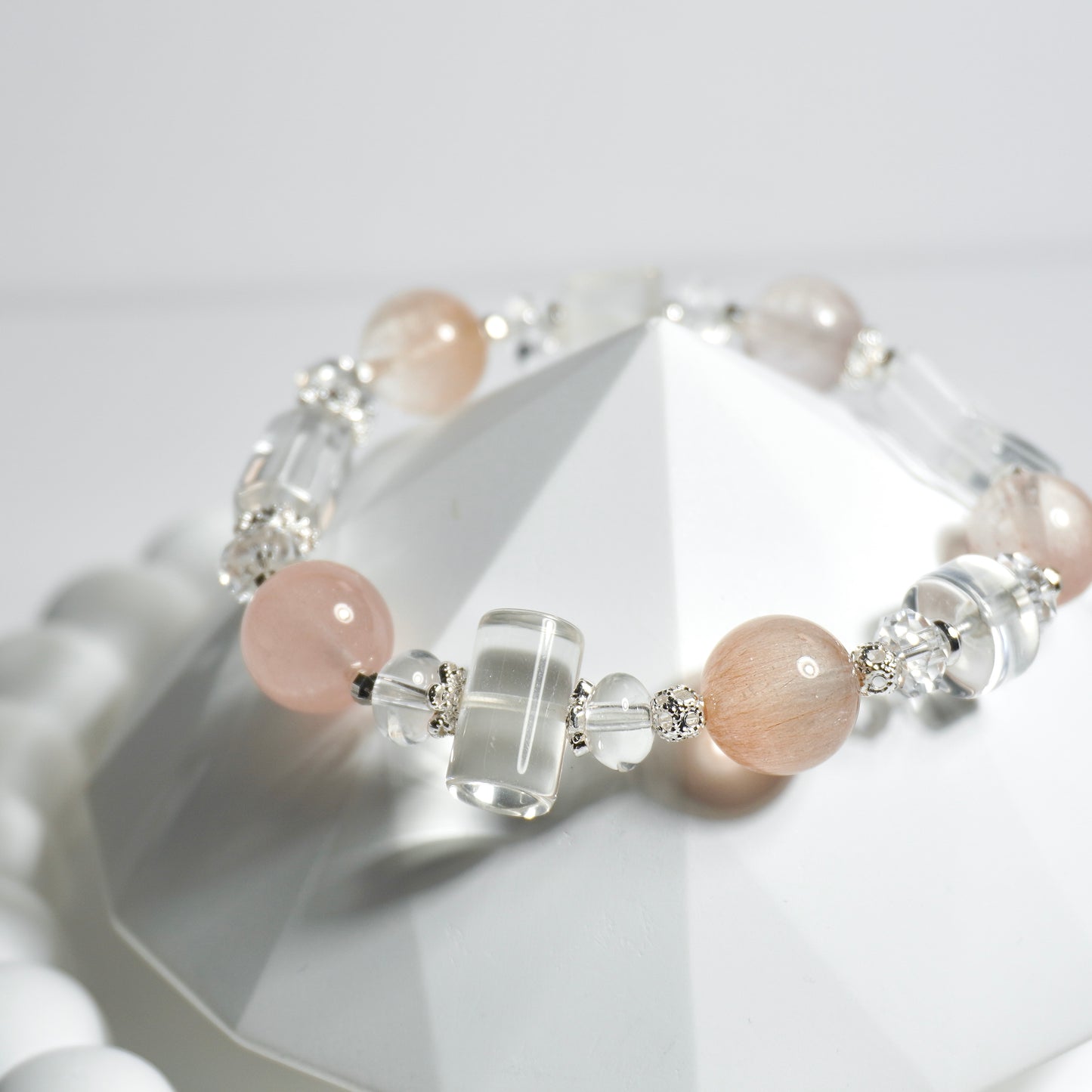 Clear Quartz & Premium Rutilated Quartz Crystal Bracelet