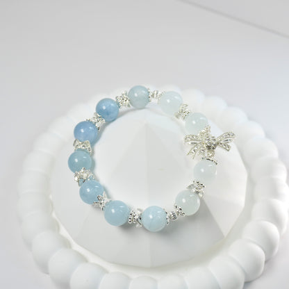 Calmness, Balance and Communication | Ombre Aquamarine Crystal Bracelet