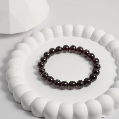 [ Actual item ] High Quality Dark Red Wine Garnet Bracelet