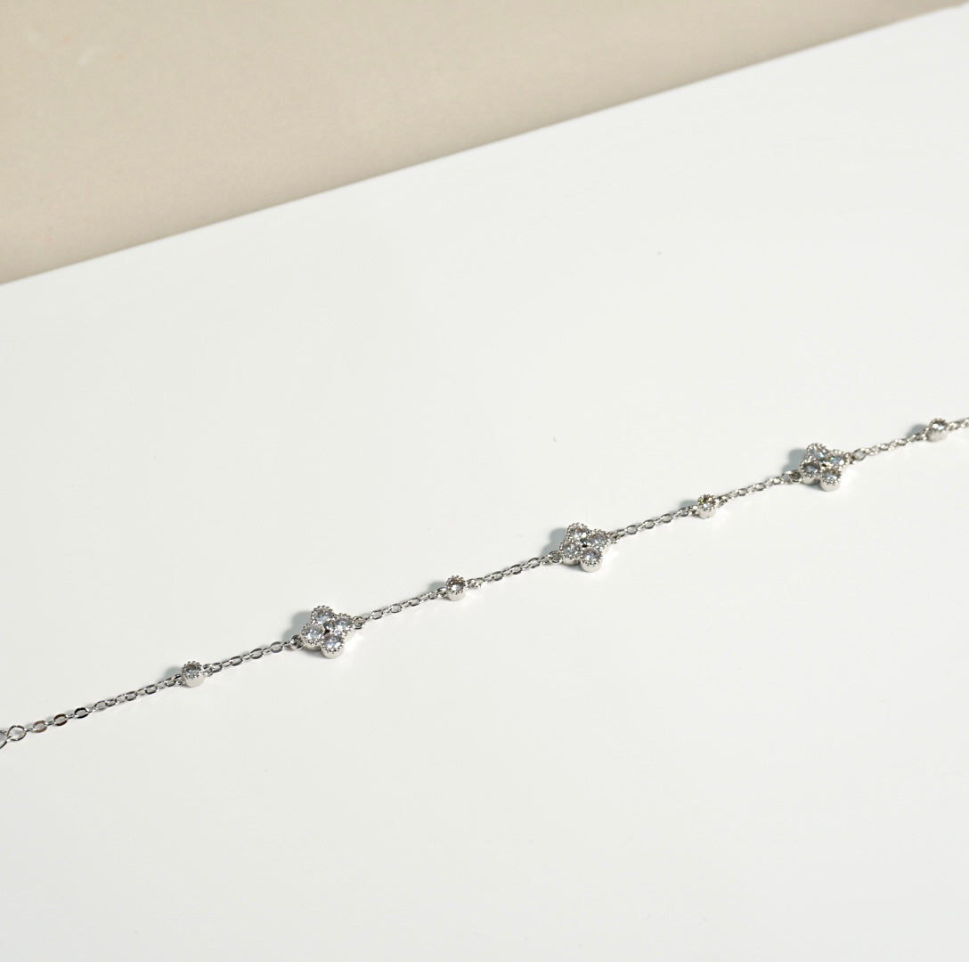 Stainless Steel Four Leaf Clover Bracelet