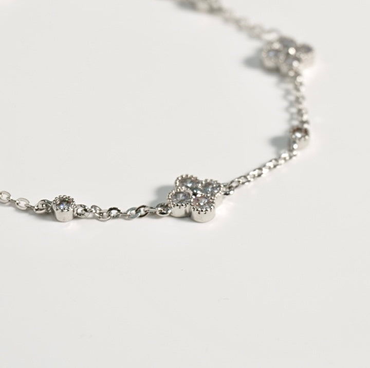 Stainless Steel Four Leaf Clover Bracelet