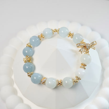 Calmness, Balance and Communication | Ombre Aquamarine Crystal Bracelet