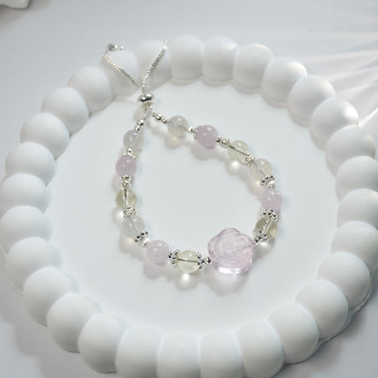 Positivity, Love & Personal Growth | Rose Quartz, Lemon Citrine Quartz, Kunzite & Lavender Moon Quartz
