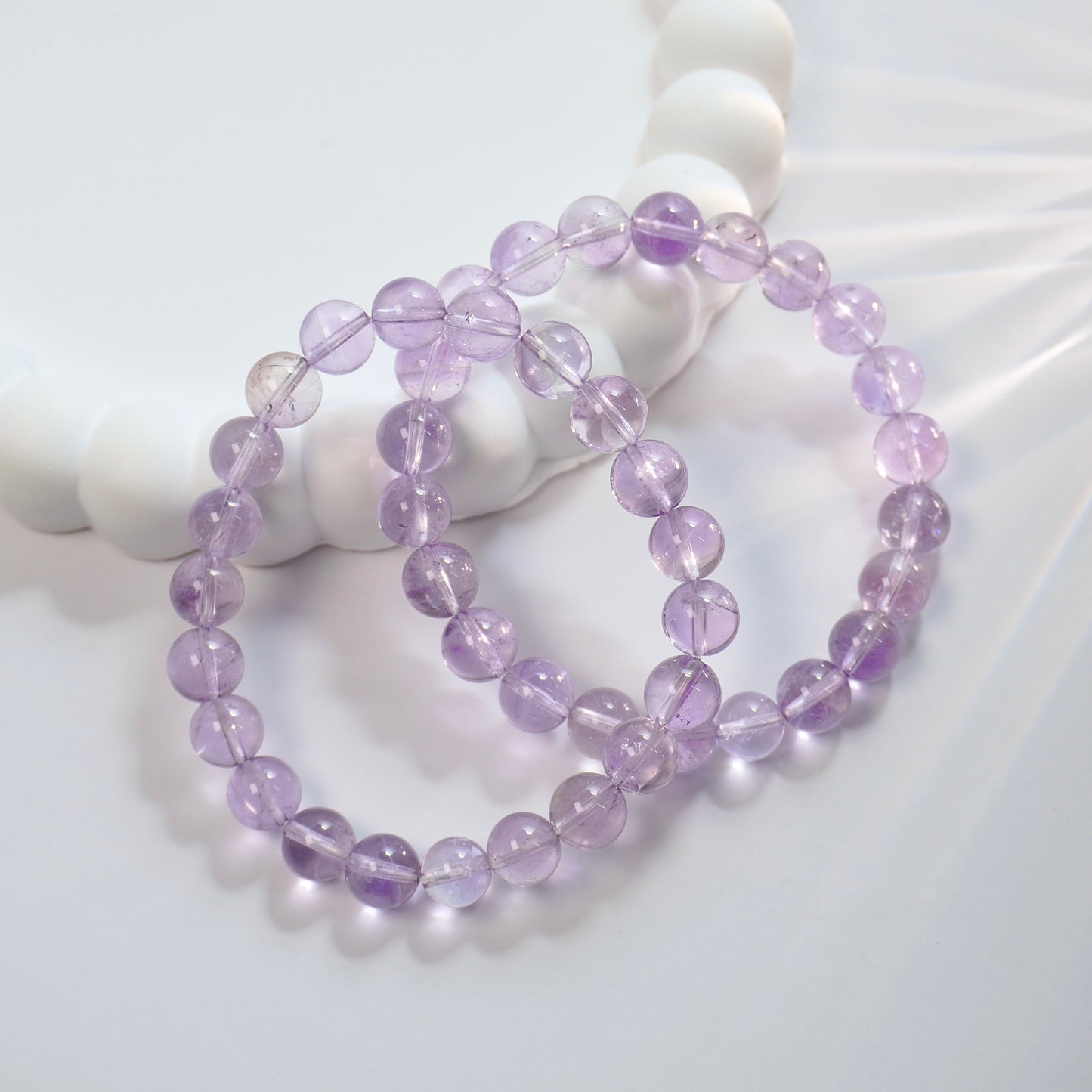 Mental Clarity, Stress Relief, Good Luck & Peace | Premium Grade Lavender Amethyst Bracelet 薰衣草紫晶手链