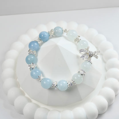 Calmness, Balance and Communication | Ombre Aquamarine Crystal Bracelet